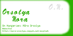orsolya mora business card